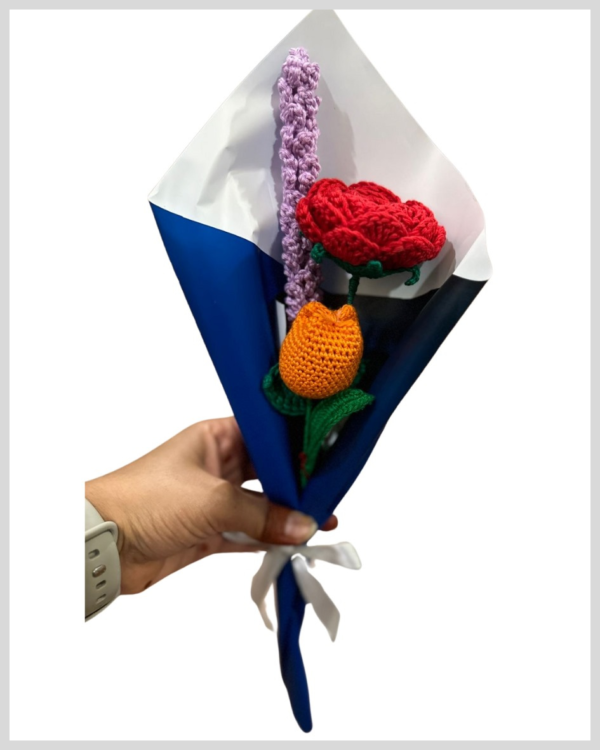Handmade crochet bouquet