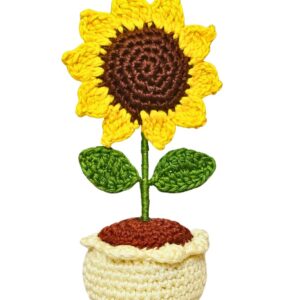 Handmade crochet potted flower pot